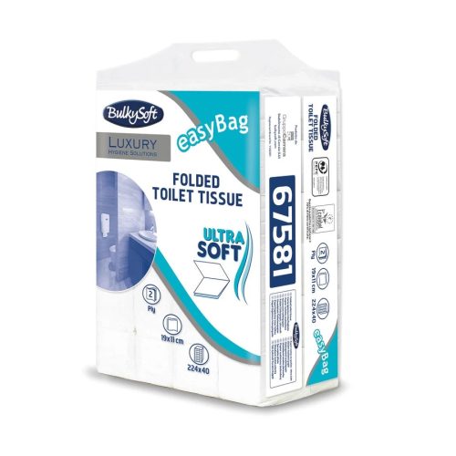 BulkySoft Excellence toaletni papir u listićima, 2sl., 224/1, 11x19, celuloza