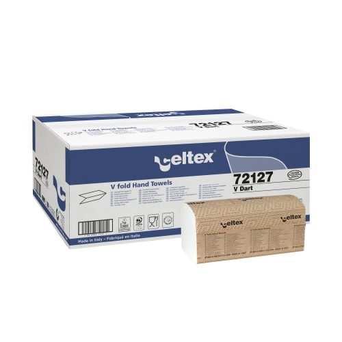 Celtex V Dart preklopljeni ručnik za ruke celuloza, 2 sloja, 21,5x21cm, 15/1