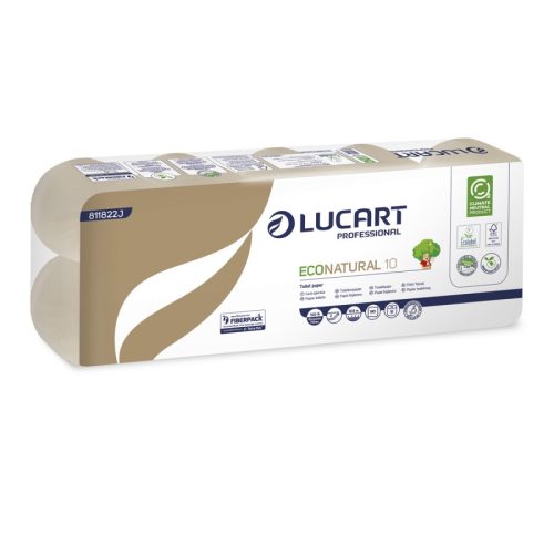 Toaletni papir Lucart ECO Natural kućanski, 2 sloja, 180 listova, 10/1