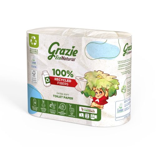 Toaletni papir Lucart GRAZIE NATURAL kućanski, 3 sloja, 4/1