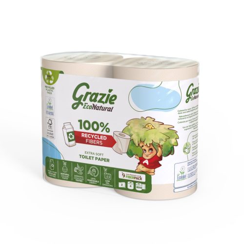 Toaletni papir Lucart GRAZIE NATURAL kućanski 2 sloja, 4/1
