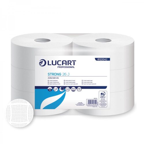 Toaletni papir Lucart Strong 26 J MAXI 2 sloja, celuloza 255m, 6/1