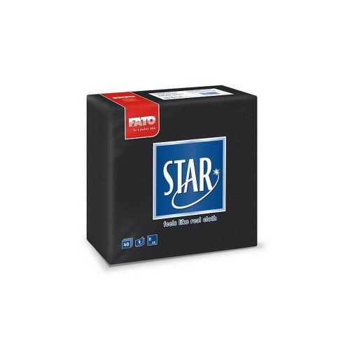 Salveta Fato Star 2 sloja 38x38cm crna 40/1