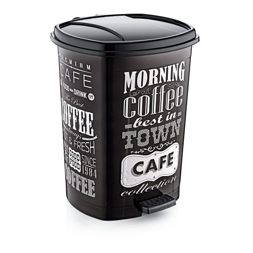 Plastični spremnik na pedale, crno/crni uzorak GOGO 50L