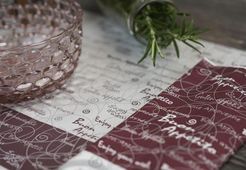 Infibra držač pribora za jelo Dinner uzorak 2 sloja s 38x38 bijelim ubrusom 125/1