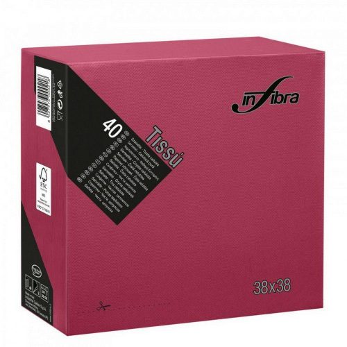 Salveta Infibra 38x38cm Bordo 2 sloja 40/1