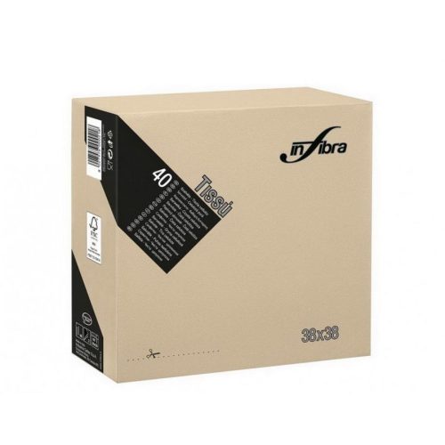 Salveta Infibra 38x38cm siva 2 sloja 40/1