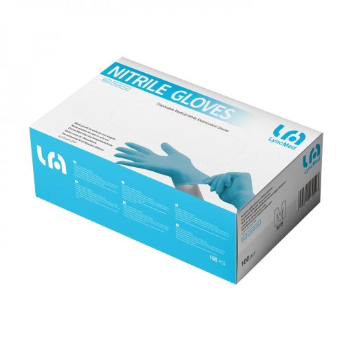 Nitrilne rukavice Lyncmed L, bez pudera, plave, 100/1 