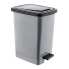 Plastična kanta na pedale, srebrno/siva 15L