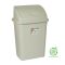  Kanta za smeće s preklopnim poklopcem, plastična, siva eko, 16L