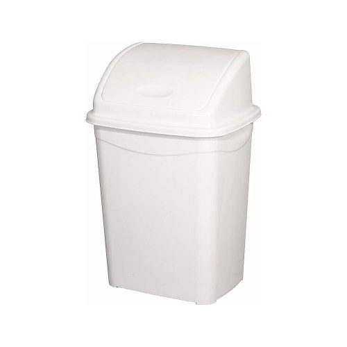 Kanta za smeće s preklopnim poklopcem, plastična, luksuzna bijela, 50L