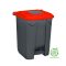   Kanta za selektivno odlaganje otpada, plastična, pedala, antracit, crvena, 50L