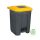 Kanta za selektivno odlaganje otpada, plastična, pedala, antracit, žuta, 50L