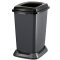   Kanta za selektivno odlaganje otpada, plastična, otvoreni poklopac, crna, 50L/Planet selektivni spremnik za otpad, plastični, s otvorenim poklopcem, crni, 50 L