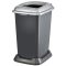   Kanta za selektivno odlaganje otpada, plastična, otvoreni poklopac, metalna boja, 50L