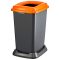   Kanta za selektivno odlaganje otpada, plastična, otvoreni poklopac, narančasta, 50L