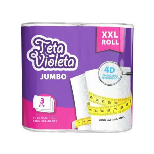 Papirnati ručnici za kućanstvo VIOLETA JUMBO XXL premium, 3 sloja, 2/1
