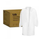 Ogrtač zaštitni jednokratni PP s čičkom bijeli 110x135cm, 28g, L