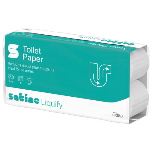 Toaletni papir Wepa Liquify 3 sloja, bijeli, 250/1, 8/1