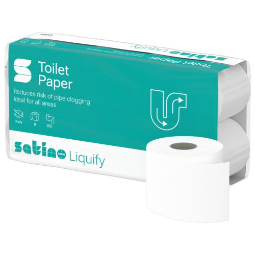 Toaletni papir Wepa Liquify 3 sloja, bijeli, 250/1, 8/1