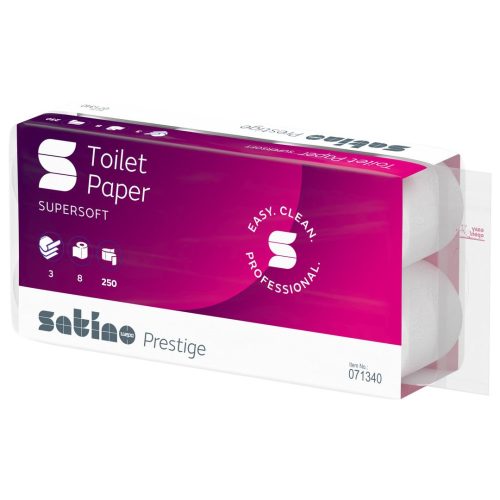 Toaletni papir Satino Wepa Prestige 3 sloja, bijeli, 250 listova, 8/1